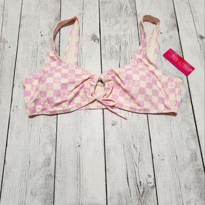 NWT NINETY-NINE XL Peace Womens Bikini top